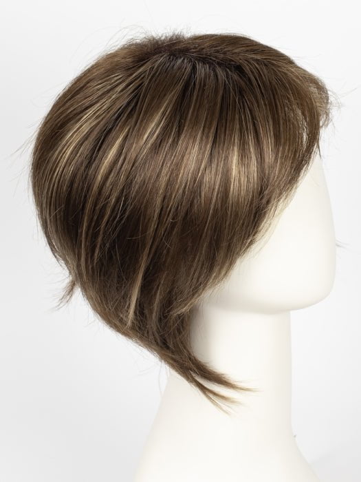 ICED MOCHA R | Dark Brown with Medium Brown Base Blended with Light Blonde highlights with Dark Brown roots