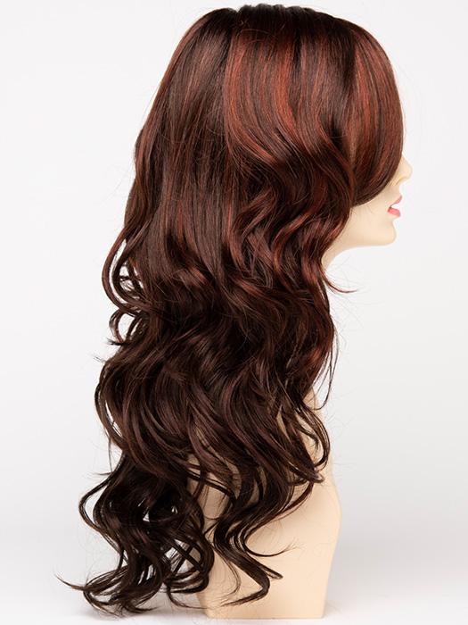 CHOCOLATE CHERRY | Dark Brown roots with overall Medium Brown base with Deep Red highlights